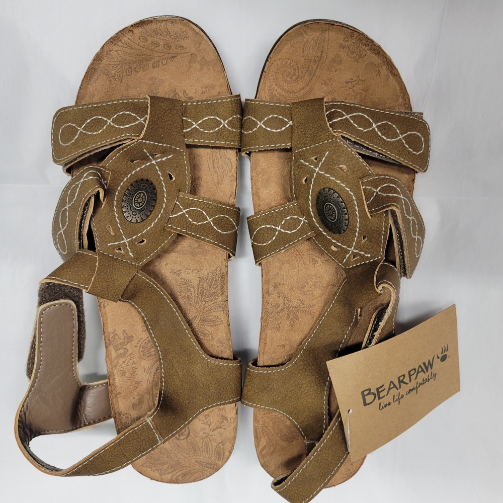 Bearpaw Brown Sandals. Size 12